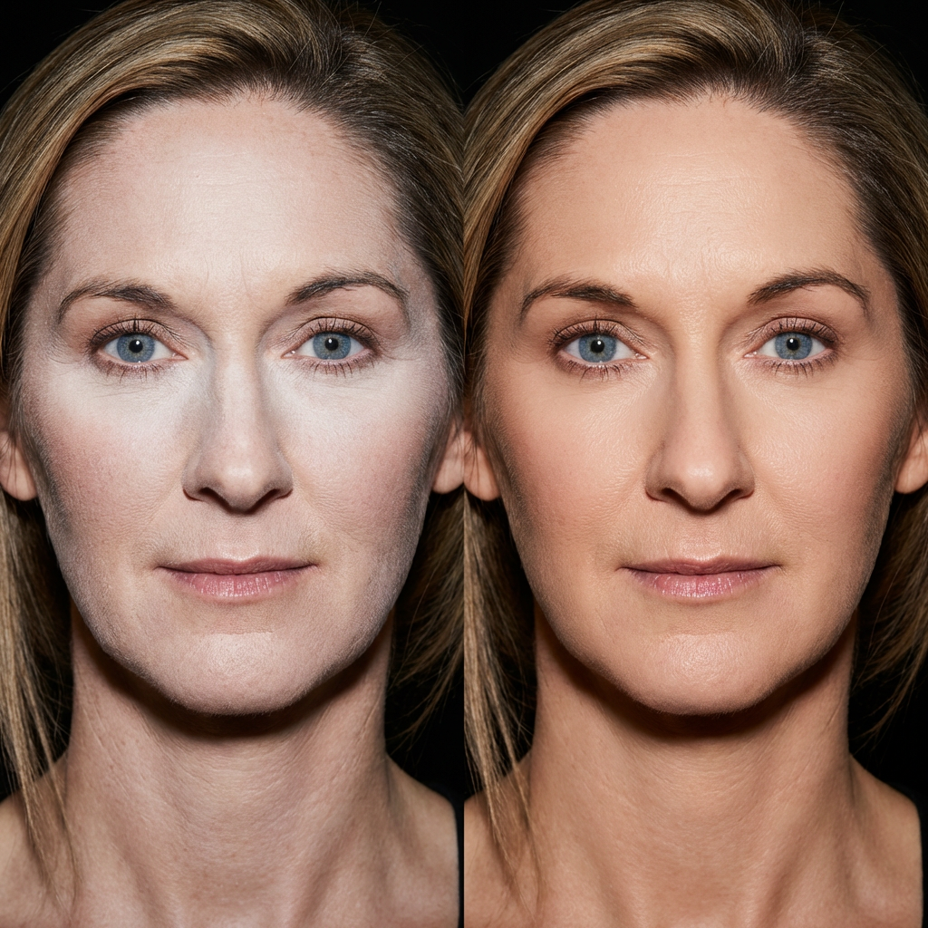 WaterBlur Hydrating Blur Setting Powder applied on real skin